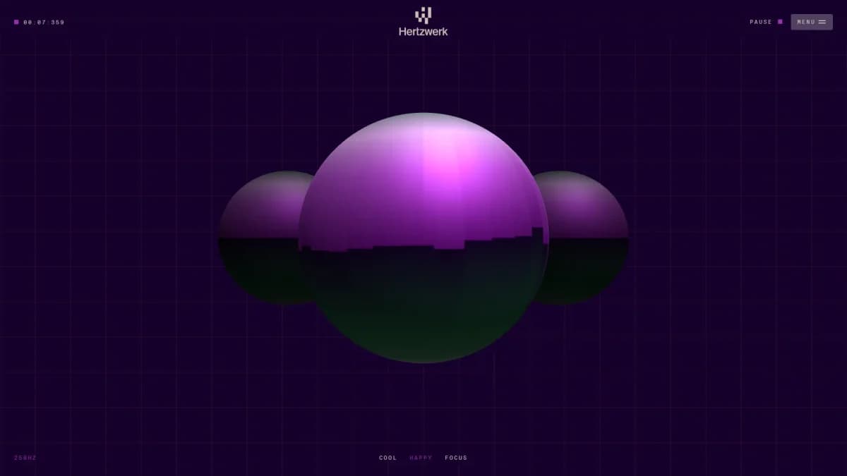 Hertzwerk website preview by Hertzwerk