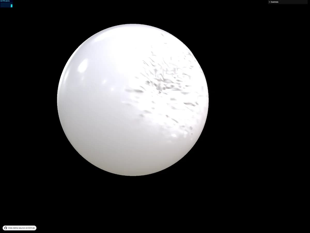 Three.js Raycaster Liquid Distortion website preview by Anton Bobrov