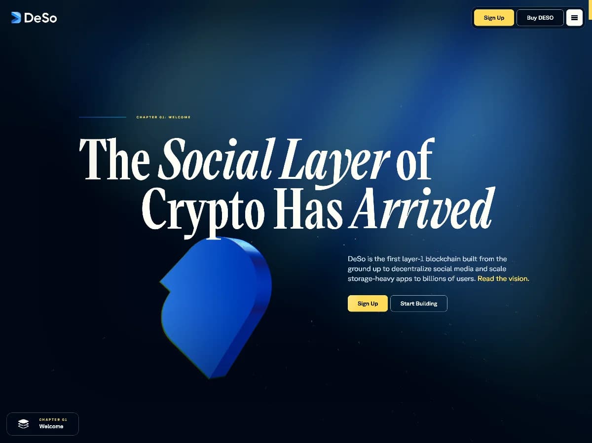 DeSo website preview by Studio Freight
