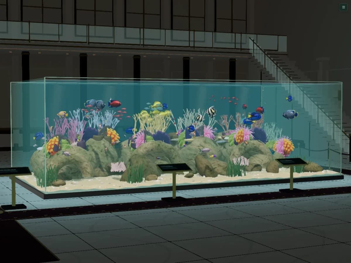 Ultra Aquarium — living Three.js reef with real 3D website preview by Leks (Technology 83)
