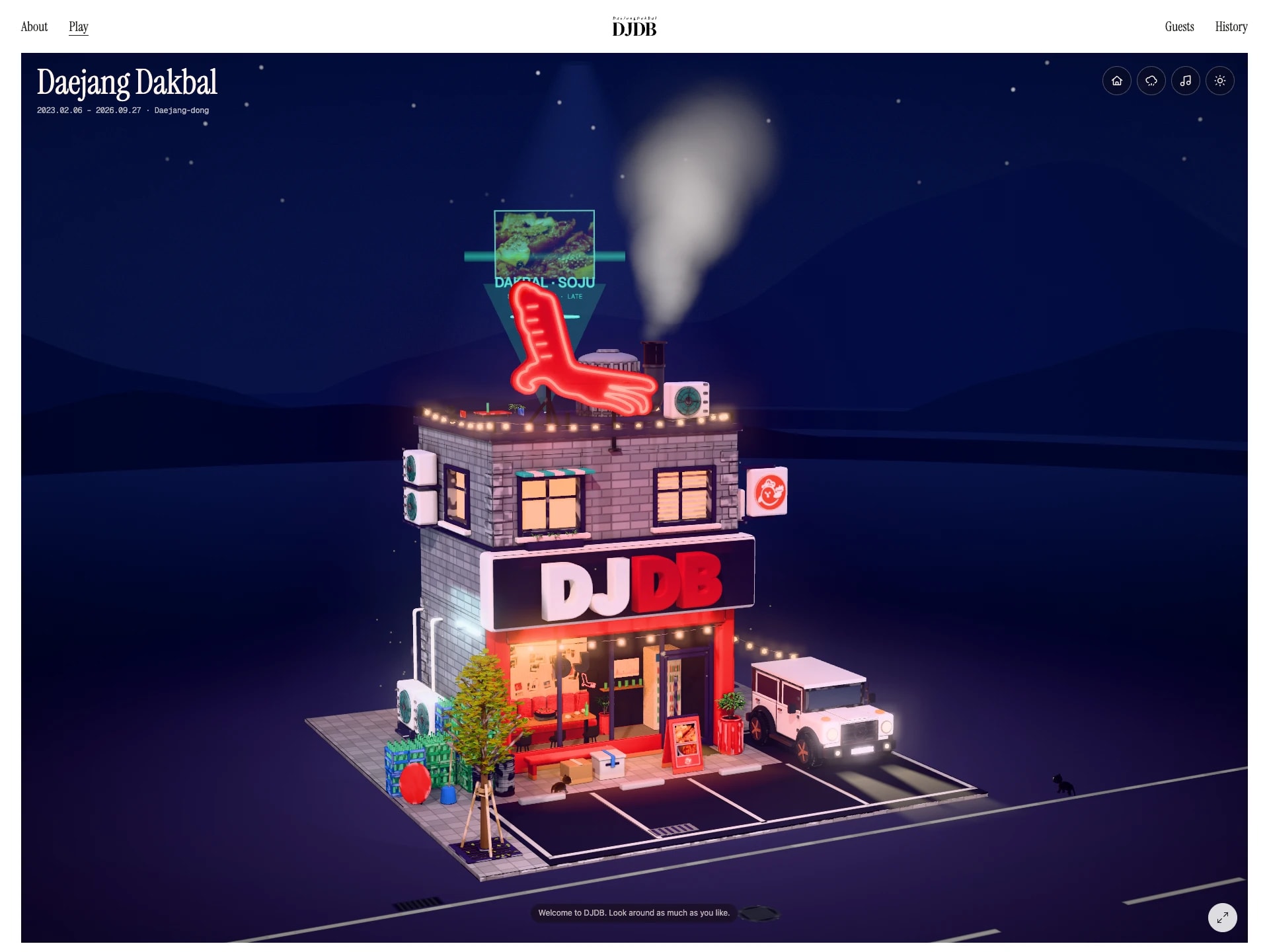 DJDB: a closed restaurant, rebuilt in 3D