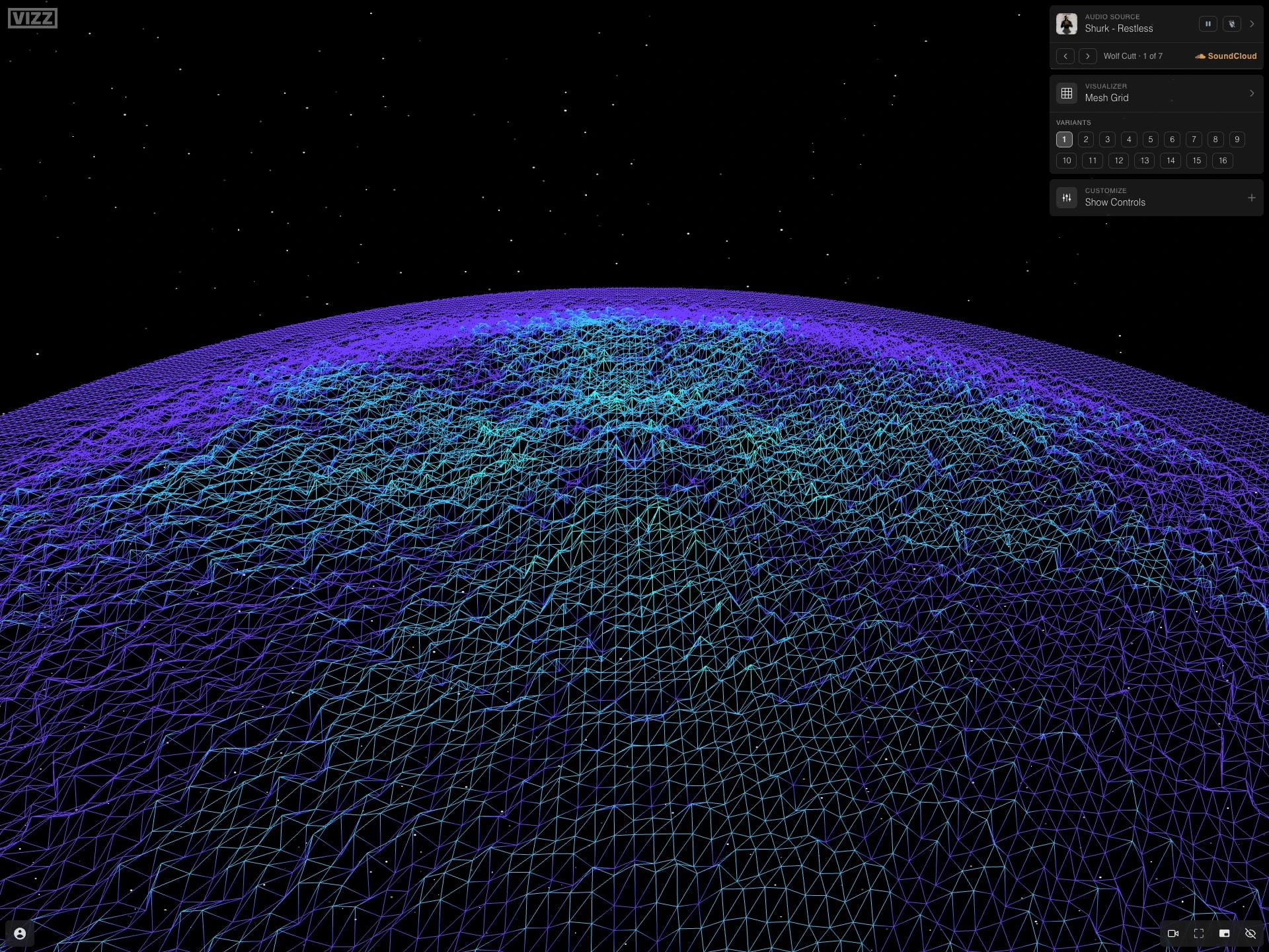A Real-time Music Visualizer In Your Browser | vizz.fm